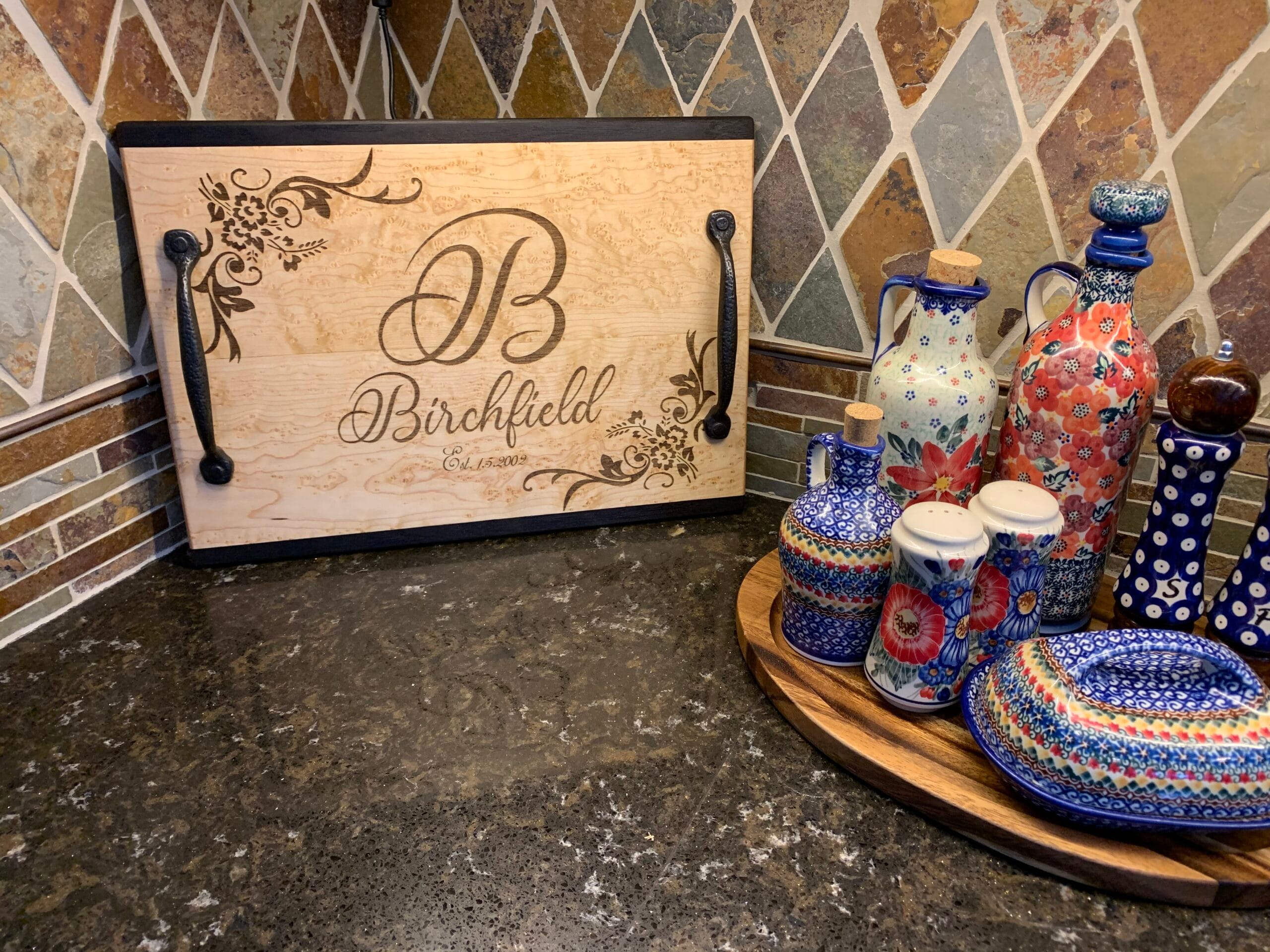 Maple & Walnut Serving Tray