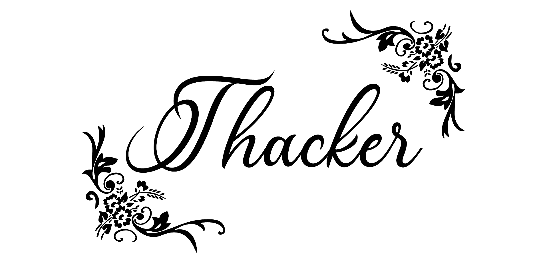 Laurel Design with Name and Initial only